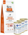 Brit CARE Dog Hypoallergenic Adult Medium Breed Lamb 12 kg + 3xENZO VET Dietă hipoalergenică cu curcan pentru câini 400 g
