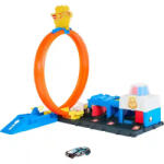 Mattel Hot Wheels szuper rendőrség pályaszett rendőrautóval, rendőrkapitányság (JBM71) - morzsajatekbolt