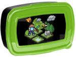 PASO Game műanyag uzsonnás doboz - fekete-zöld (PP24XL-3022)