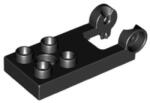 LEGO® Alkatrészek (Pick a Brick) Fekete Duplo 2 x 3 lemez, csappal és csuklópánttal 6162007 (6162007)