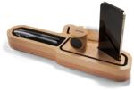 Stihl Organizator STIHL 3 in 1 cu suport pentru pixuri si statie de incarcare telefon din lemn (04216000107) Raft