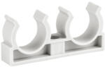 Styron Clema dubla suport teava PPR, D 32 mm, alb (PPRALTE024)