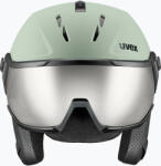 uvex Cască de schi UVEX Instinct Visor oxid green matt/mirror silver/smoke