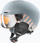 uvex Детска ски каска UVEX Rocket Visor Jr rhino/blush matt/mirror silver/lasergold lite