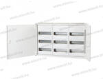 OMU system OMU FV3-3 3 mezős 3 soros falra szerelhető fém elosztószekrény (3x36 modul) 500x800x165mm IP43 750°C