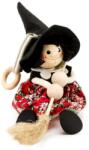  Rugós figura (boszi, fekete kalappal, piros ruhában)