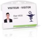 DJOIS Azonosítókártya-tartó, műanyag, nyitott, fekvő, 54x85 mm, DJOIS (TF200429) - tintasziget