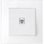 ELMARK Priza de date RJ45 cu rama de sticlă albă, 195027/WH (195027/WH)