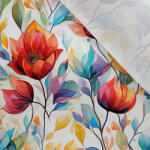 Takoy Blúz anyag/ ruha anyag fényes - világos virágok 73