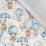 Takoy Prémium pamut NELA kék maci egy léggömbben