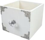  Dekoláda fehér kocka gombbal 13x13x11cm - kosarbolt