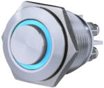 GAO Csengő nyomógomb beépíthető, fém, kék LED fénnyel 0083076302