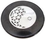 R. M. ékszer Ásványok Shungit korong jin jang életvirág ezüst ma. 50mm (024648)