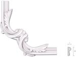 Fabrica De Profile Coltar poliuretan floral pentru brau CBR03 dimensiuni 335x30x335mm (CBR03)