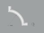 Fabrica De Profile Coltar poliuretan pentru brau CBR08L dimensiuni 165x13x165mm (CBR08L)