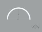 Fabrica De Profile Arcada BR01 din poliuretan ARCBR01-700 de dimensiuni 350x20x700mm (ARCBR01-700)