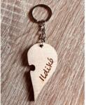  Gravírozott neves fa kulcstartó - Ildikó - Páros ajándék (NKT029)