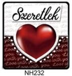  Hűtőmágnes-Love with you - Szerelmes ajándék - Valentin napi ajándék (NH232)