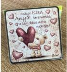  Hűtőmágnes- Mikor Isten Anyát 2 - Ajándék Anyának- Anyák napi ajándék (NH213)