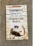 Dísztábla kicsi - A szerelem - Szerelmes ajándék - Valentin napi ajándék (4545)