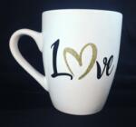  Bögre 3 dl - Love glitter- Szerelmes ajándékok - Valentin napi ajándék (EXV/16-07)