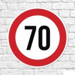  Sebességkorlátozó tábla-70 - Ajándék szülinapra - Ajándék ötlet szülinapra (ST008)