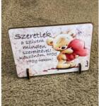  Kis fa tábla - Szeretlek szívem - Szerelmes Ajándék - Valentin napi ajándék (TFT095)