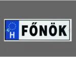  Rendszámtábla - Főnök - Vicces ajándék főnöknek (DR010)