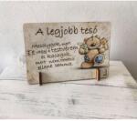  Kis fa tábla-A legjobb Tesó-Macis - Ajándék ötlet testvérnek (TFT023)