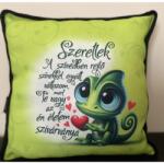  Kocka párna - Szeretlek kaméleonos - Szerelmes ajándékok - Valentin napi ajándék (DP095 11.13)