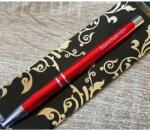  Gravírozott toll - Szeretlek dupla szív mintával - Szerelmes ajándék - Valentin napi ajándék (SZT166)