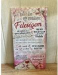  Dísztábla - Csodálatos feleségem - Ajándék ötlet feleségnek - Házassági Évfordulóra (2580.00)