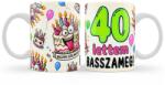  Szülinapi Bögre - 40 lettem basszameg - 40. Szülinapi Ajándék (B1131)