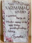  Dísztábla kicsi - Egy nagymama szív - Ajándék Nagymamának (9214.00)