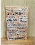  Dísztábla Nagy - Csodálatos párom - Szerelmes ajándék - Valentin napi ajándék (1743.00)