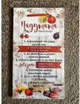  Dísztábla kicsi - Nagymama házirendje - Ajándék nagymamának - Anyák napi ajándék (ES9292-6)