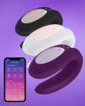 Satisfyer App Double Joy - Okos, akkus, vízálló párvibrátor Fekete
