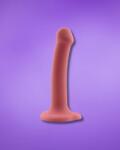 Action Bouncy 7, 5" - Szilikon dildó (bordó) L