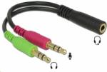 PremiumCord Adaptor PREMIUMCORD jack3 cu 4 poli, 5 mm pentru căști și microfon, 30 cm (kjr-50)