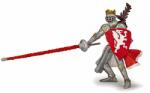 Papo Figurina Papo - Personaje medievale, Rege cu blazon dragon rosu Figurina