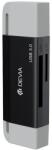 DEVIA Cititor Card Devia Leopard Series, 2in1, USB, Type-C, High-Speed 3.0, SD/T (Negru) (DVCCLS3HSN)