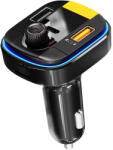YESIDO Transmitter FM Y45 MP3, Bluetooth - 2xUSB + Type C + microSD - QC 18W PD 20W fekete