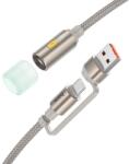 hoco. kábel USB A / Type C LED fénnyel UA38C arany