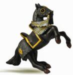 Papo Figurina Papo - Personaje medievale, Cal negru in armura Figurina