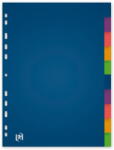 OXFORD Separatoare plastic color, A4, 120 microni, 10 culori/set, OXFORD (OX-400014329) - vexio