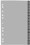 Optima Index plastic gri, A4, 120 microni, alfabetic A-Z, Optima (OP-5131120121) - vexio