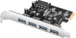 AXAGON PCEU-430RS PCIe card - 4x USB 5Gbps port (PCEU-430RS)