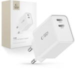 Tech-Protect Incarcator de retea 2x USB-C PD 35W Alb - vexio
