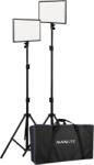 NanLite LumiPad 25 LED 2 Light kit with stand and bag