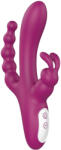 Sex HD Joker - vibrator triplu rezistent la apă, reîncărcabil - mov (6936764703212) Vibrator